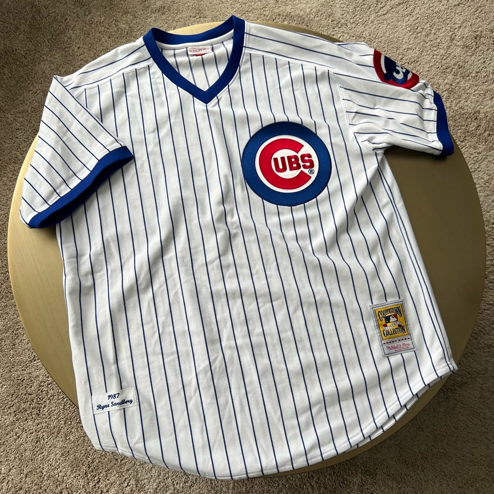 Authentic Ryne Sandberg Mitchell & Ness Throwback Baseball Jersey